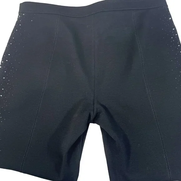 St John Swarovski Embellished Black Knit Pants Quiet Luxury Evening 10